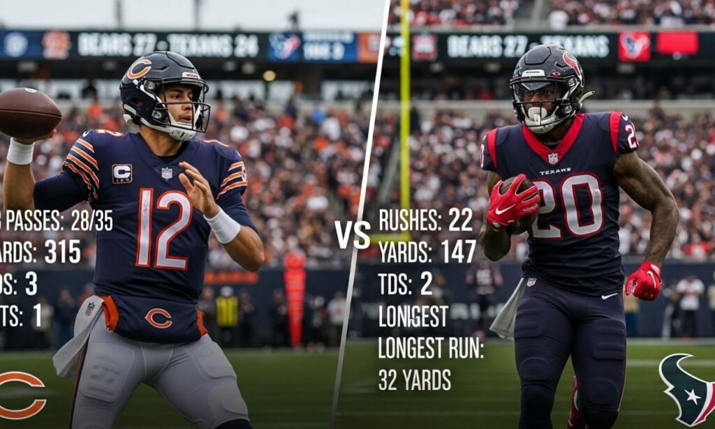 Chicago Bears vs Houston Texans Match Player Stats